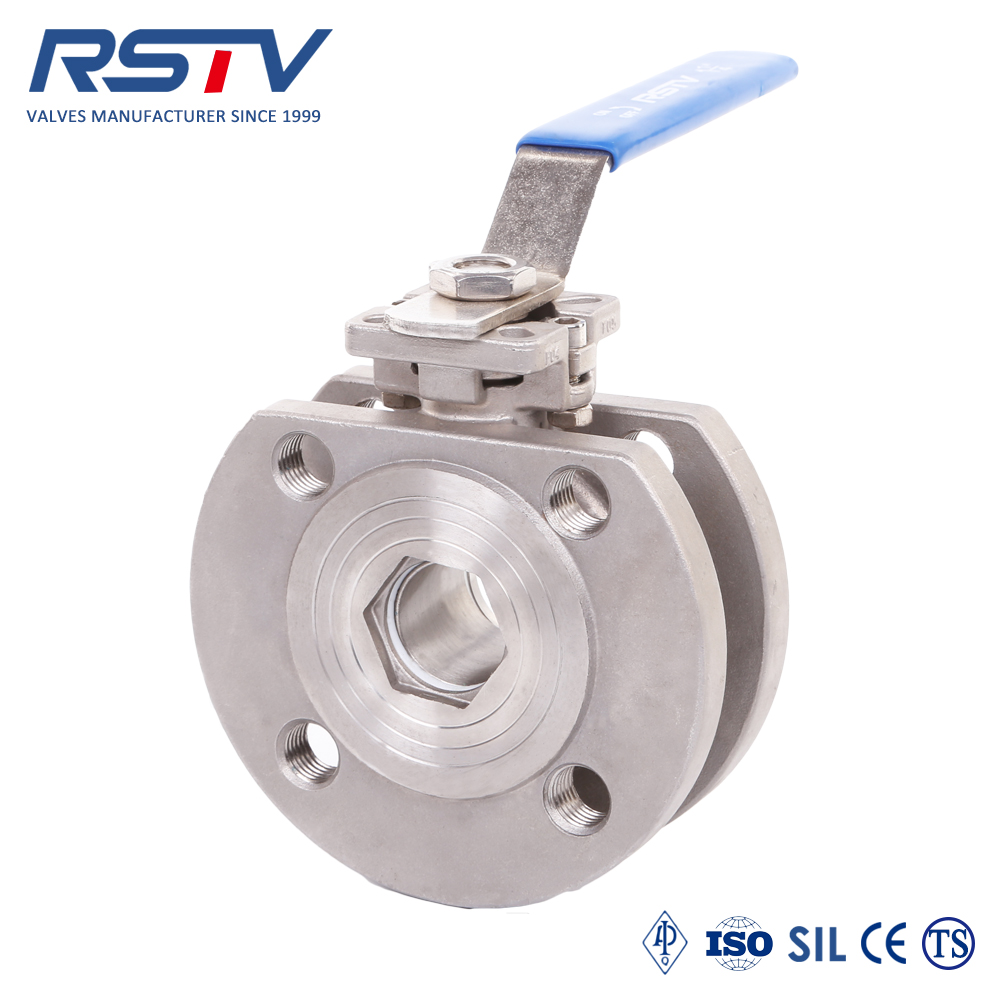 stainless steel wafer type ball valve1