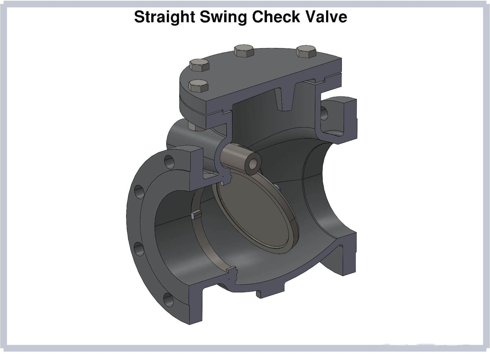 straight swing check valve