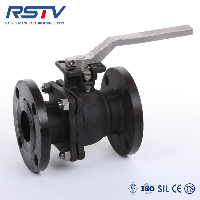 2PC WCB API6D Flange Carbon Steel Ball Valve with ISO5211 Direct Mounting Pad