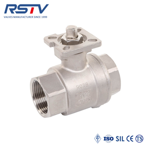 2pc Stainless Steel Ball Valve with ISO5211 Mounting Pad 