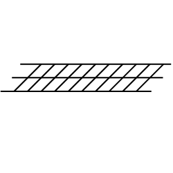 Insulated pipe line symbol