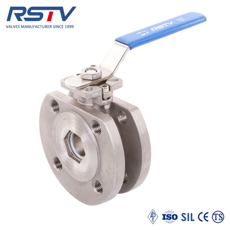 Stainless Steel Wafer Type Ball Valve with ISO5211 High Mounting Pad
