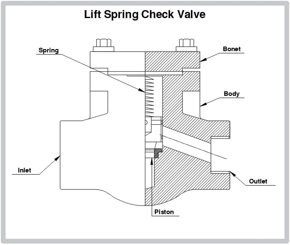 lift spring check valve