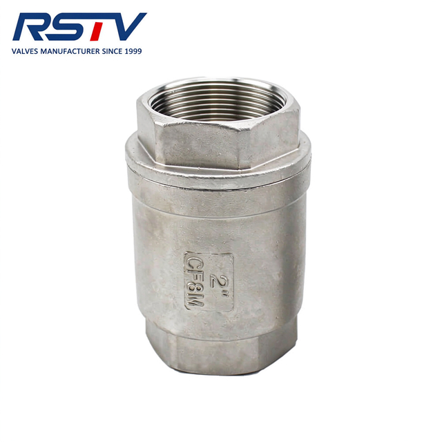 Stainless Steel 2PC Threaded End Vertical Check Valve