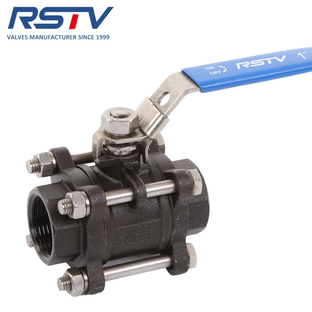 Carbon Steel WCB 3PC Threaded Ball Valve